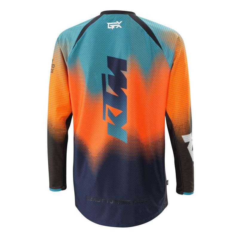 MAILLOT CROSS KTM GRAVITY FX SHIRT BLEU ORANGE 2022 SIZE POWERWEAR M