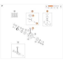 Kit piston Cote 2 (Gr. II) pour KTM 150 EXC TPI (20-23)