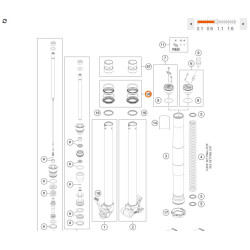 KIT JOINTS SPY + cache poussière de Fourche 35mm pour KTM 50/65 SX (24+)