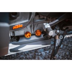 Jeu de vis de vidange d'huile anodisés orange KTM pour 790/890/990 DUKE - ADVENTURE