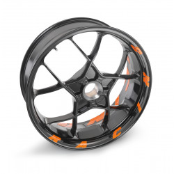 Jeu d'autocollants de jantes Racing Orange pour KTM 1290 SUPERDUKE-R/GT (16-23) et 1390 SUPERDUKE-R/GT (24+)