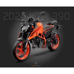 Roulettes de protection ARRIÈRE anodisées pour KTM 125/390 DUKE (24)