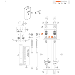 KIT JOINTS SPY + cache poussière de Fourche 48mm pour KTM 1390 SUPERDUKE-R