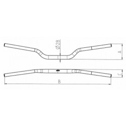 Guidon Aluminium pour KTM SX/EXC (03-25) 690 ENDURO/SMC-R (08-24) 