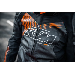 BLOUSON CUIR MOTO ROUTE KTM "TENSION V2 LEATHER JACKET" (2024)