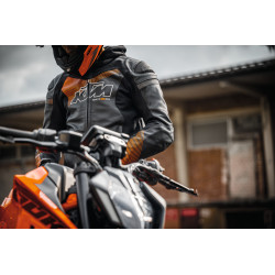 BLOUSON CUIR MOTO ROUTE KTM "TENSION V2 LEATHER JACKET" (2024)