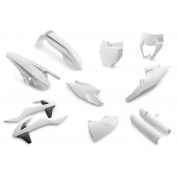 Kit plastique Blanc complet pour KTM SX/SX-F (2016-18) et EXC/EXC-F (2017-19)