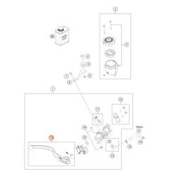 Levier de frein d'origine KTM 890 DUKE-R (20-23)