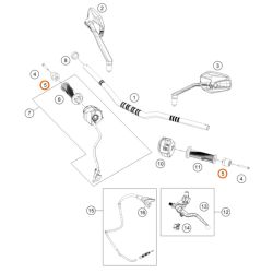 Embout de guidon d'origine pour KTM 125/390 DUKE (24)