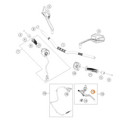 Levier d'embrayage origine ajustable pour KTM 125/390 DUKE (24)