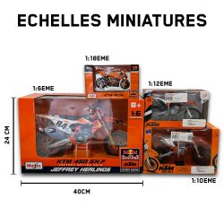 MINIATURE MOTO KTM "450 SX-F FACTORY J.HERLINGS" ECHELLE 1:6