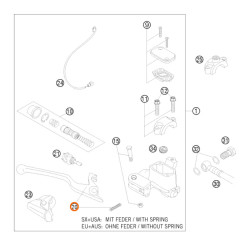 Levier de frein Origine Brembo pour KTM SX et EXC (09-13)