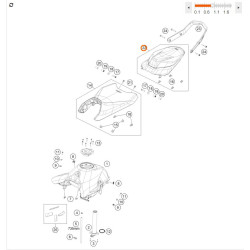 Carénage de Selle passager d'origine pour KTM 790 DUKE et 890 DUKE /R