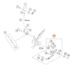 Pédale de frein origine 790/890 DUKE-R/GP (18-23)