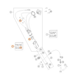 KIT FILTRE POMPE A ESSENCE ORIGINE KTM OFFROAD ET SMC R (16-23)