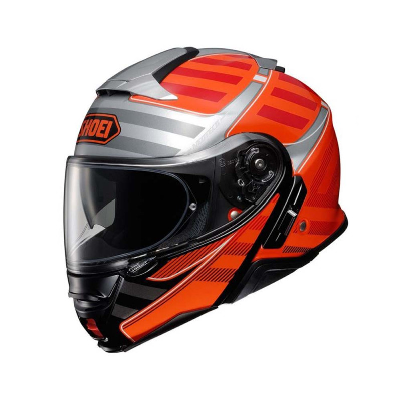 CASQUE DE ROUTE MODULABLE SHOEI  "NEOTEC 2 TC-8" ORANGE ET ROUGE