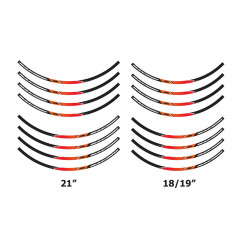 Jeu d'autocollants de jante Orange/Noir 18-19/21" pour KTM SX/EXC 