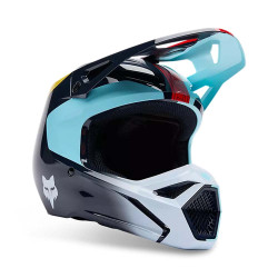 CASQUE CROSS ENFANT FOX 180 ELEVATED BLEU