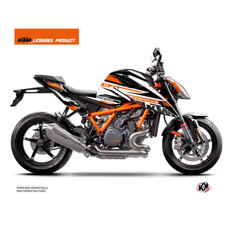 Kit Déco Moto Arkade KTM Super Duke 1290 R Orange Blanc