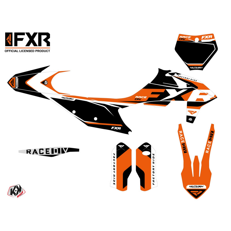 Kit D Co Moto Cross Fxr N Ktm Sx Orange Finition Brillant