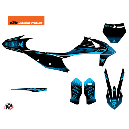 Kit D Co Moto Cross Replica Thomas Corsi Ktm Sx Noir Bleu Finition Brillant