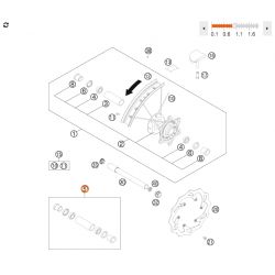 Kit de réparation de roue avant pour KTM SX (03-14) et EXC (04-15)