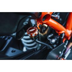 Bouchon de réservoir de liquide de frein Arrière Orange anodisé KTM pour DUKE / SUPERDUKE et ADVENTURE