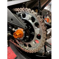 Roulettes de protection ARRIÈRE Aluminium anodisée Orange pour KTM 790 et 890 DUKE/ADVENTURE