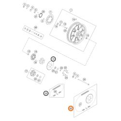 KIT CHAINE 15/45 Dents pour KTM 390 DUKE/ADVENTURE 