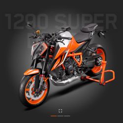 Couvercle maitre cylindre frein Avant Orange anodisé KTM pour 690/890/1290 DUKE et 1190/1290 ADVENTURE