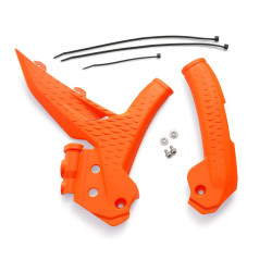 Jeu de protection de cadre orange pour KTM SX/SX-F (23-) et EXC/EXC-F (24-)