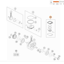 Kit piston Cote 2 (Gr. II)pour KTM 450 EXC-F (20-23)