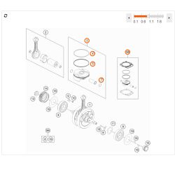 Kit piston Cote 1 (Gr. I) pour KTM 500 EXC-F (20-22)