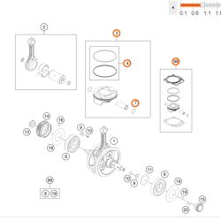 Kit piston Cote 2 (Gr. II) pour KTM 450 SX-F (20-22)