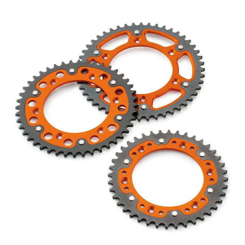 COURONNE ALUMINIUM ORANGE "SUPERSPROX STEALTH" KTM SX/ EXC (04-22) 690 DUKE/R / 690 ENDURO R / 690 SMC R (08-22)