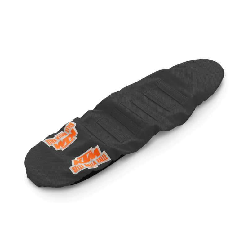 Housse de selle Factory Racing Noire pour KTM SX/SX-F (S-23) et EXC/EXC-F (S-24)