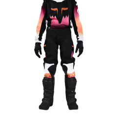 Pantalon moto cross enfant FOX "180 FLORA" Noir/Rose/Orange